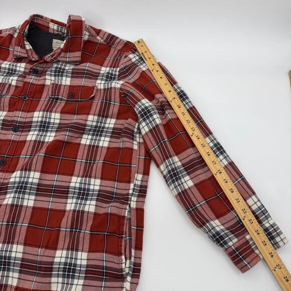 LL BEAN Mens Fleece Shacket Flannel Plaid Shirt Size XXL Button Long Sleeve Warm - Picture 9 of 10